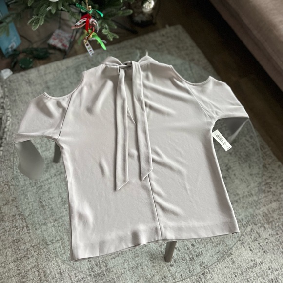 BNWT Aritzia Wilfred Havet Grey/Beige Business Casual Office Formal Blouse Sz S - Picture 7 of 9